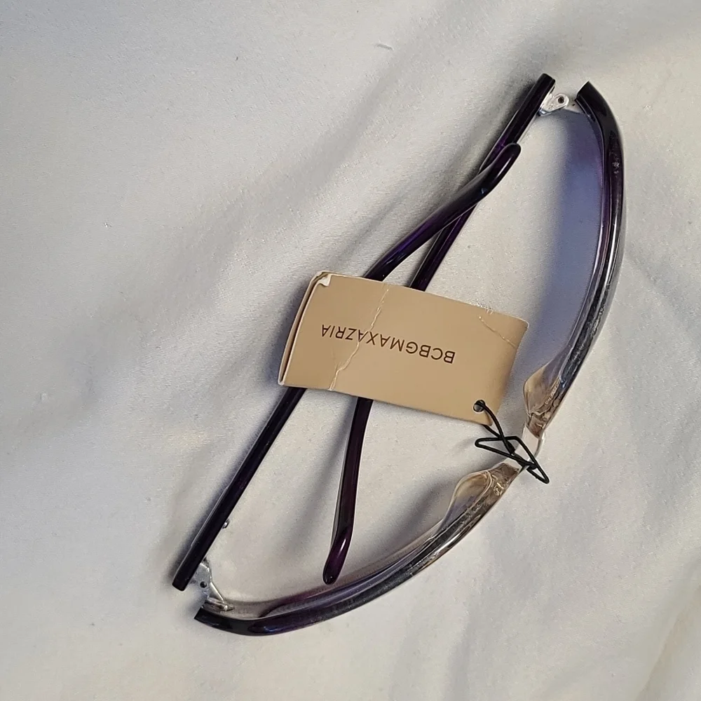 BCBGMaxazria purple and clear sunglasses